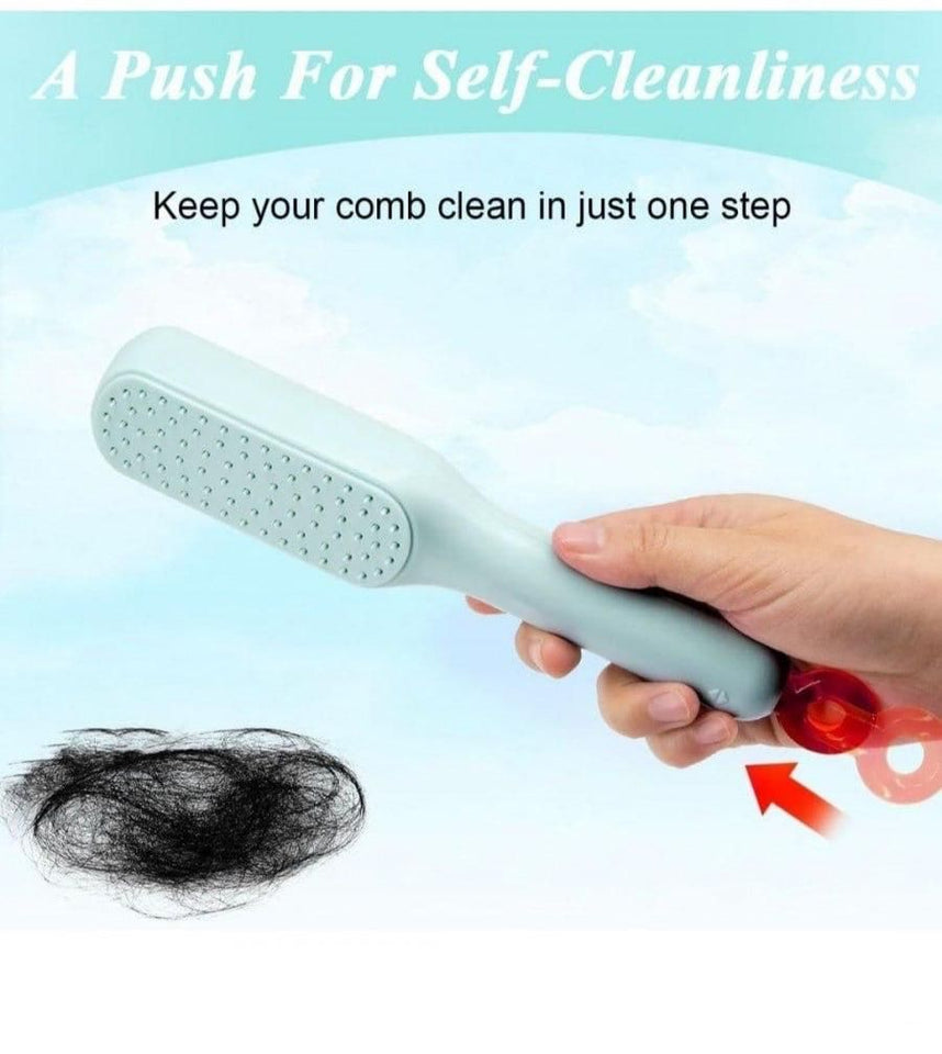 Self-cleaning Anti-static Massage Comb for Adults and Kids- Pack of 1